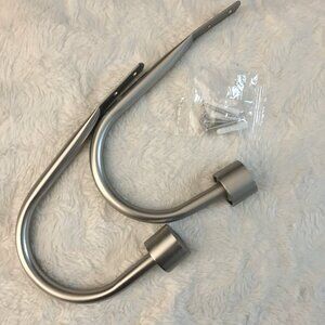 Satin Finish Hook Drapery Curtain Holdbacks